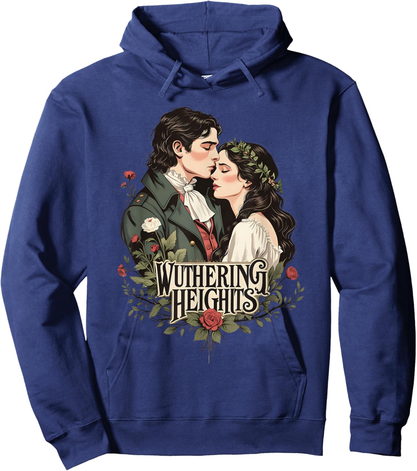 Wuthering Heights, Emily Bronte and Heathcliff Lovers Hoodie - Hoodie | Navy