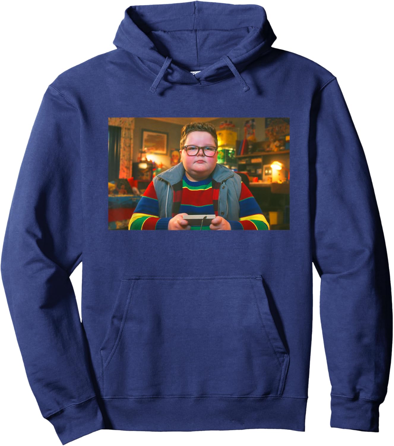 Stranger Things Derek Turnbow Playing NES Video Games Hoodie - Hoodie | Navy