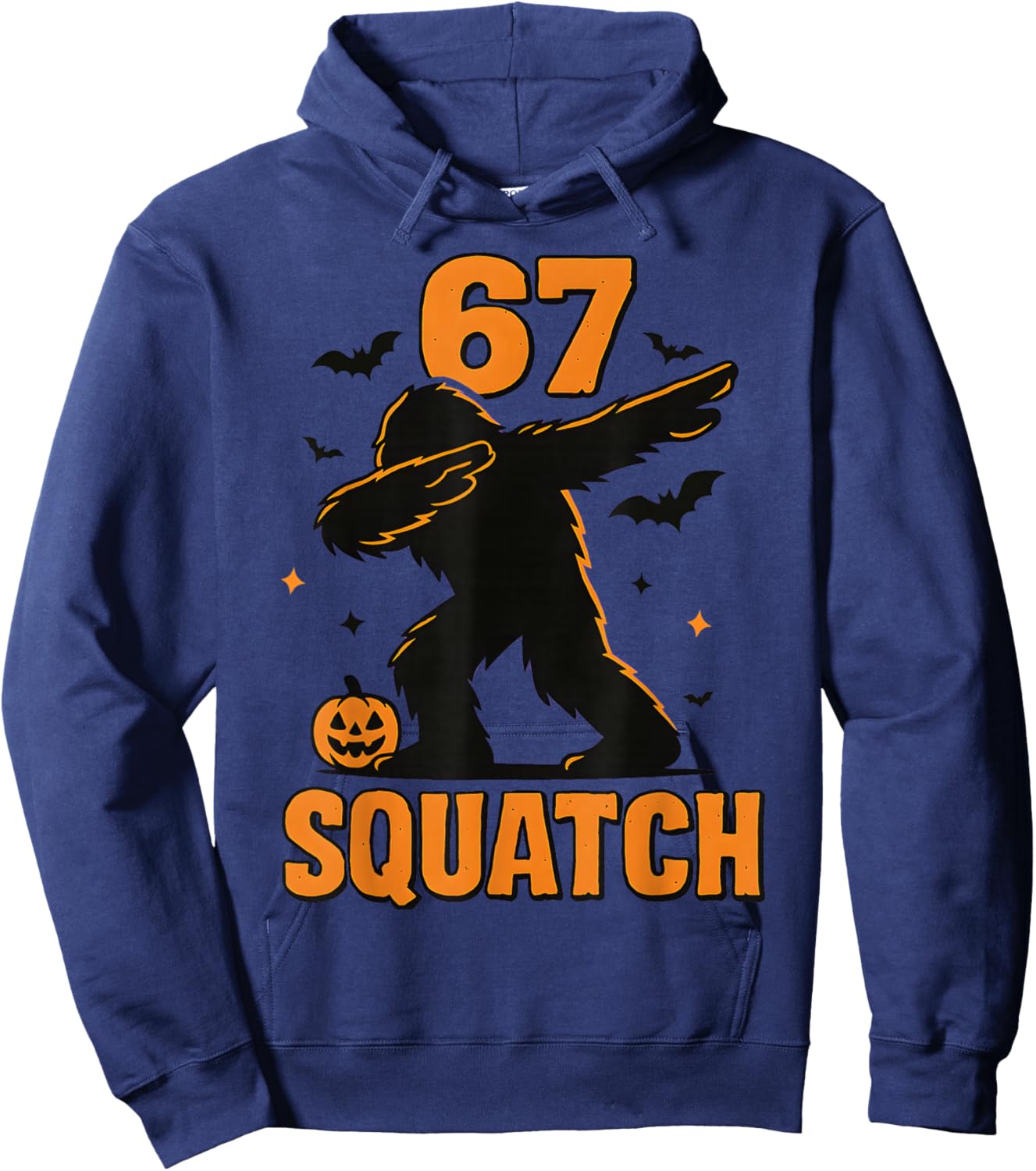 67 Halloween Bigfoot Six Seven Sasquatch Brainrot Meme Boys Hoodie - Hoodie | Navy