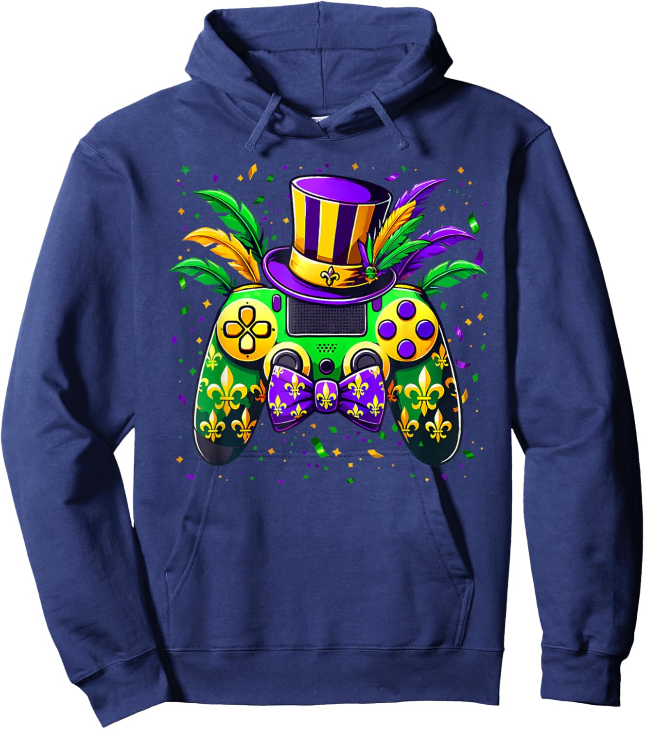 Video Game Controller Carnival Costume Kids Boys Mardi Gras Hoodie - Hoodie | Navy