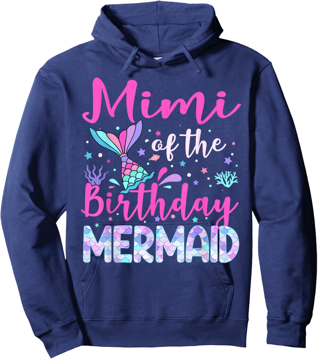 Mimi of The Birthday Mermaid Family Mimi Hoodie - Hoodie | Navy