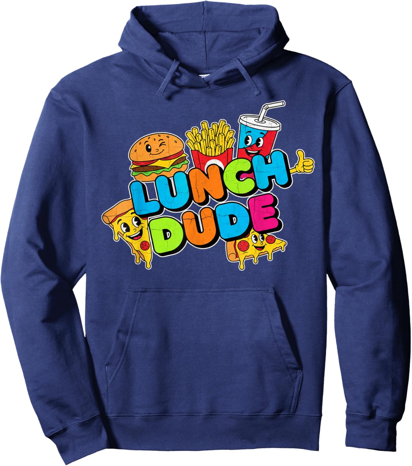 Lunch Dude Thanksgiving Funny Food Dude Fall Autumn Turkey Hoodie - Hoodie | Navy
