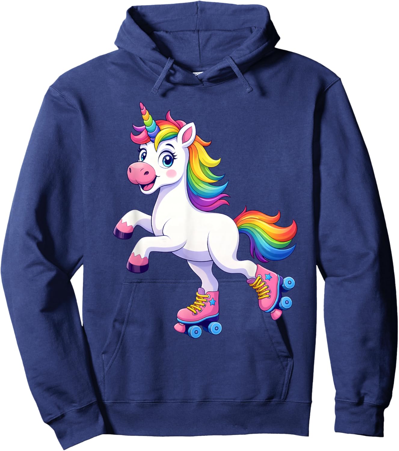Unicorn on Roller Skates Hoodie - Hoodie | Navy