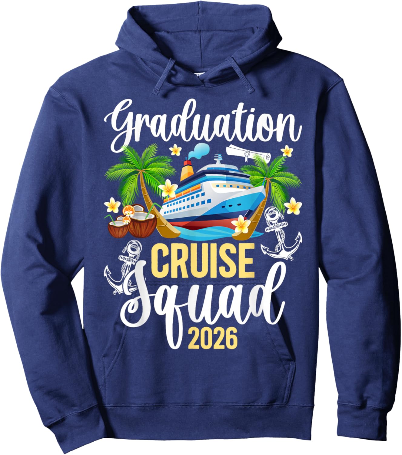 Graduation Cruise Squad 2026 Graduate Cruise Trip Hoodie - Hoodie | Navy