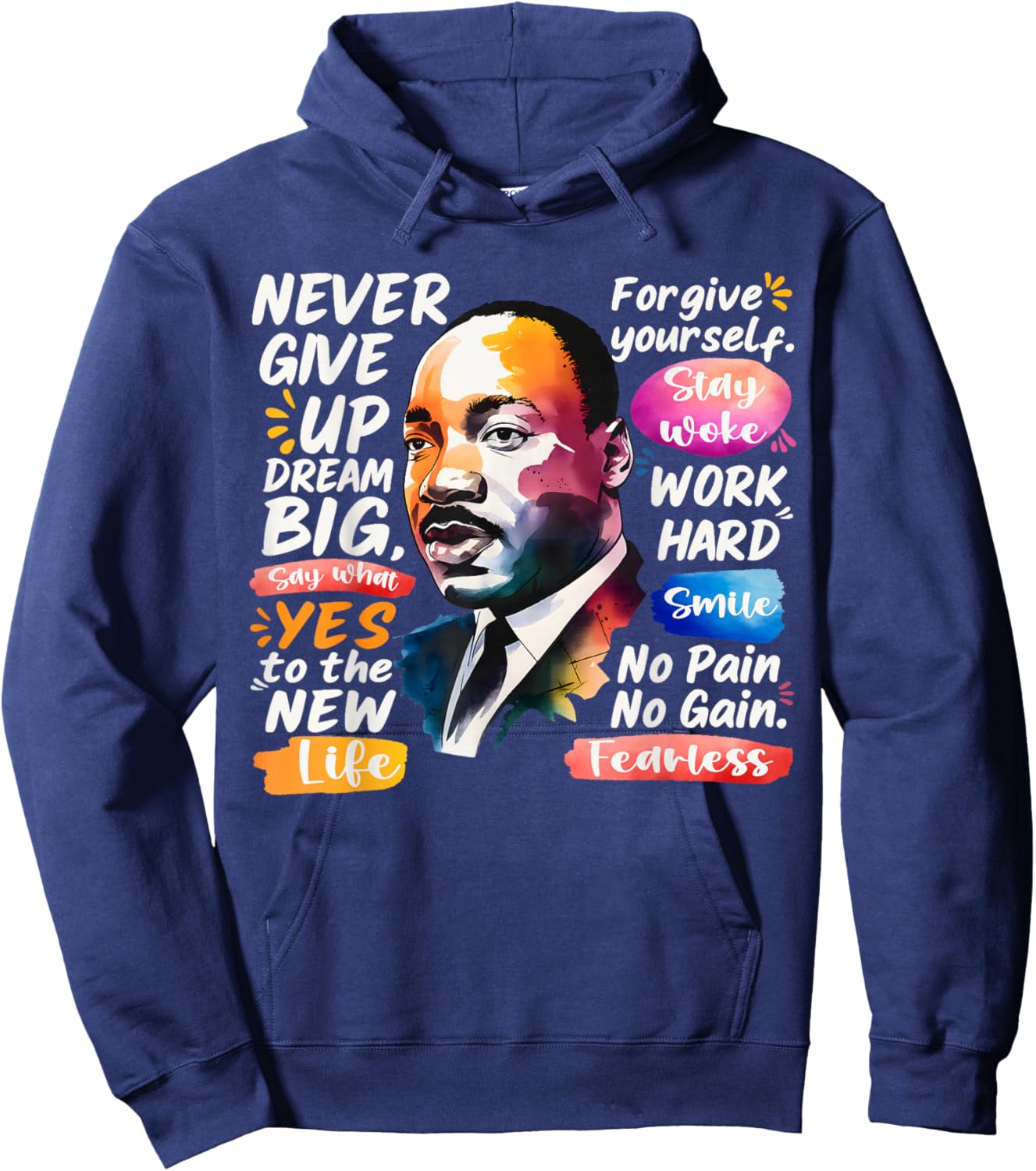 Black History Month Martin Have Dream Luther King Day Hoodie - Hoodie | Navy