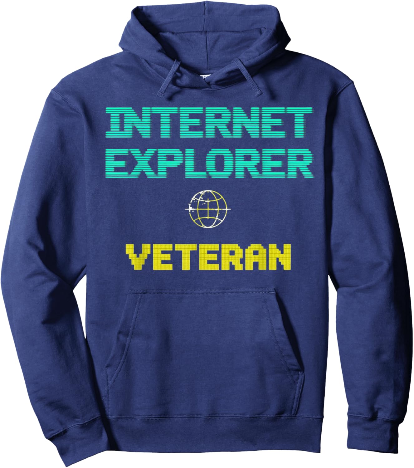 Internet Explorer Veteran Retro Tech Nostalgia Hoodie - Hoodie | Navy