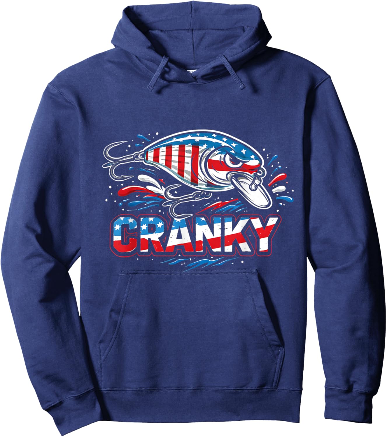 Cranky USA crankbait Fishing Father Day Hoodie - Hoodie | Navy