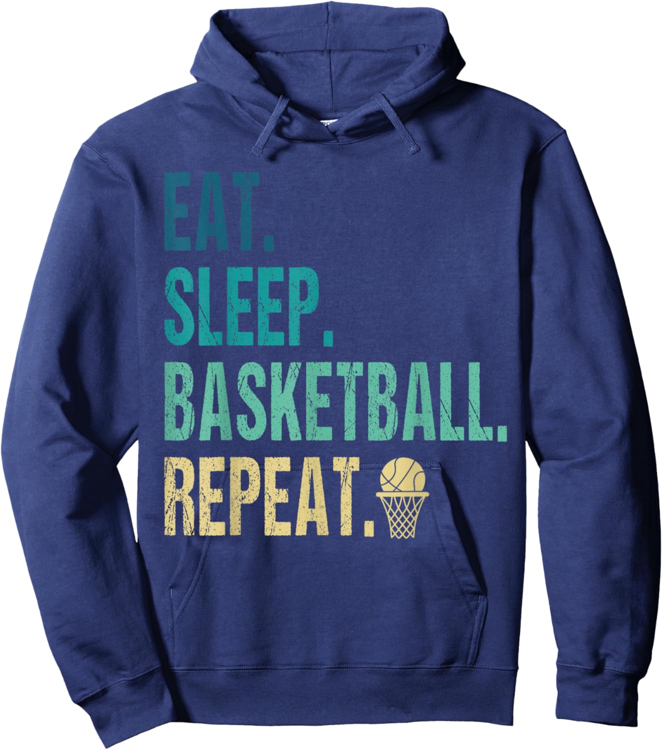 Eat Sleep Basketball Repeat Basketball Player Hoodie - Hoodie | Navy