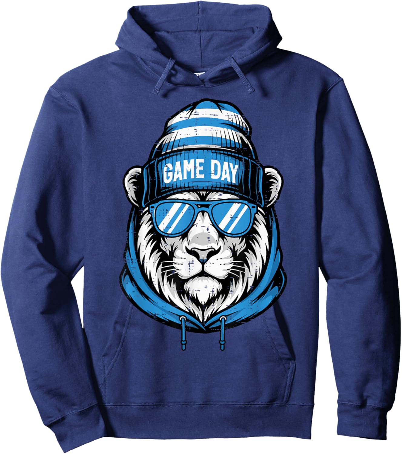 Lion Beanie Men Women Kids Boys Girls Youth Teen Hoodie - Hoodie | Navy