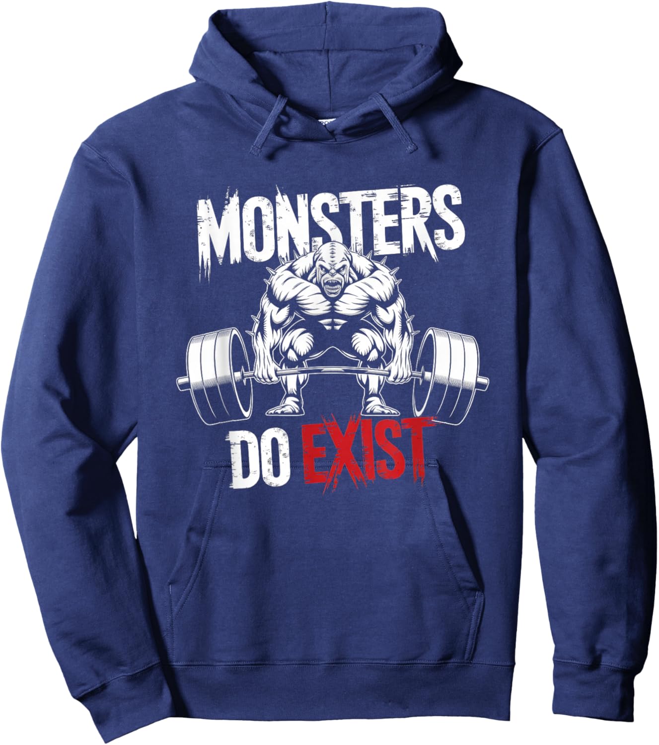 Monsters Do Exist Men Women Gym Gothic Scary Horror Hoodie - Hoodie | Navy