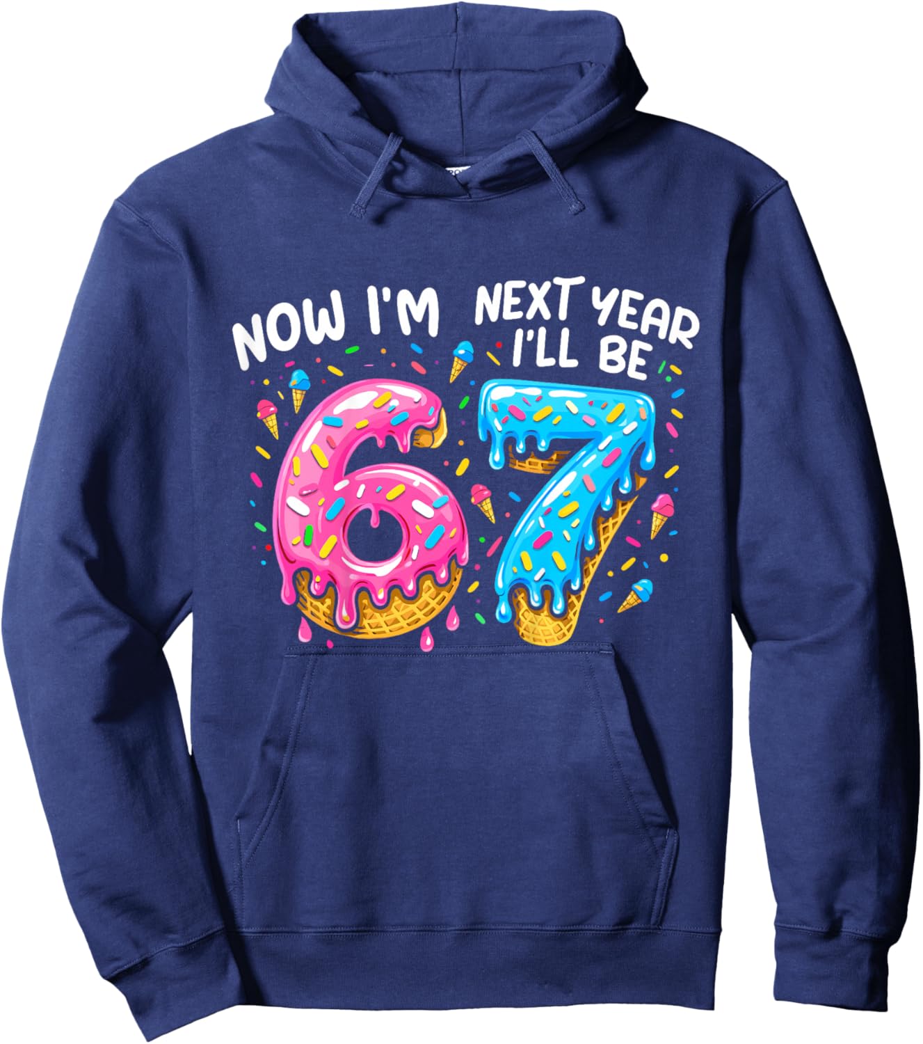 6 Year Old Birthday Boys Kids Now I'm 6 Next Year I'll be 7 Hoodie - Hoodie | Navy
