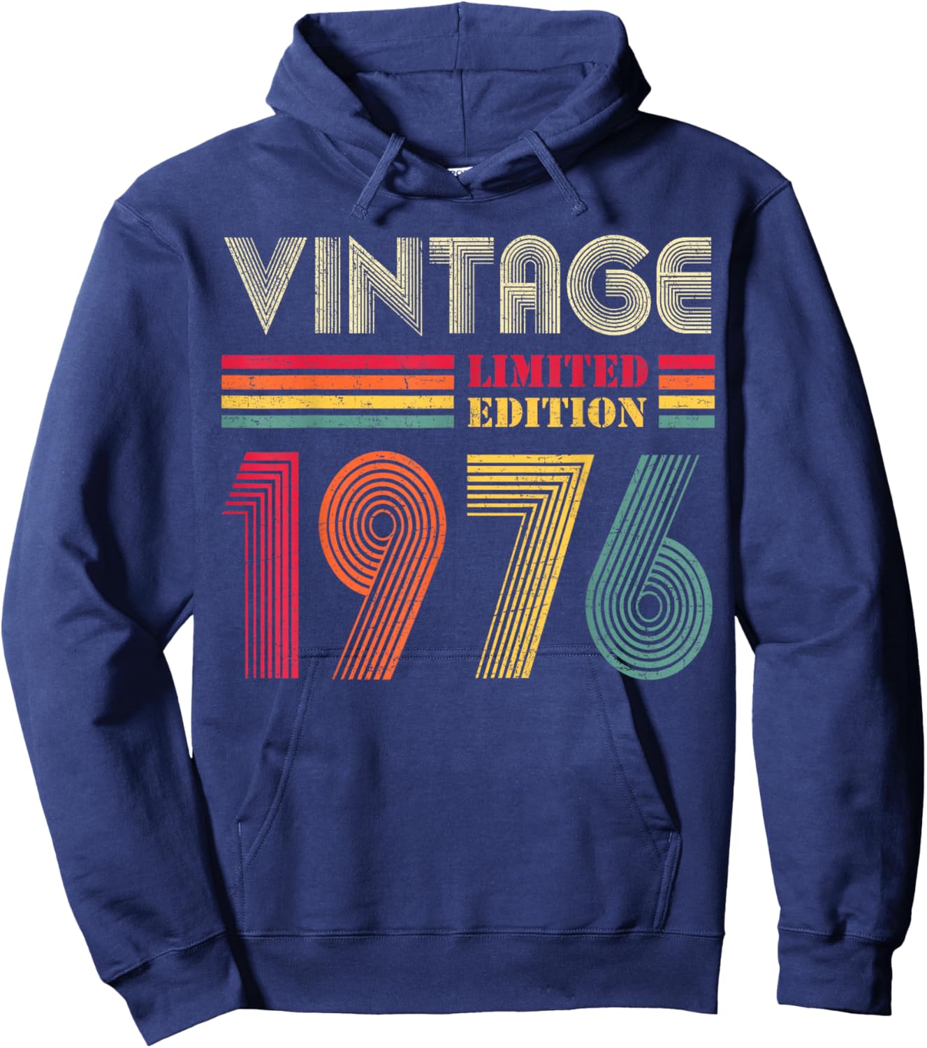 Vintage 1976 50th Birthday Gift Men Women 50 Years Old Hoodie - Hoodie | Navy