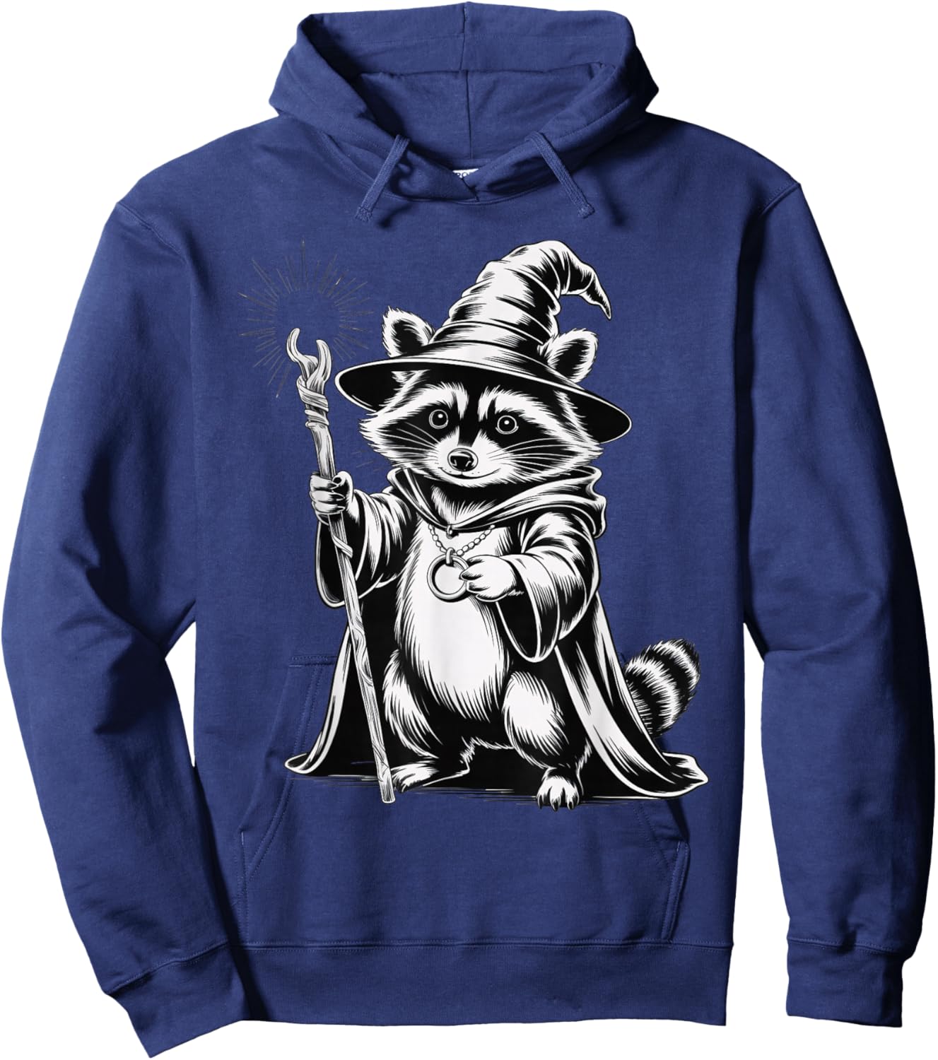 Funny Wizard Raccoon Hoodie - Hoodie | Navy
