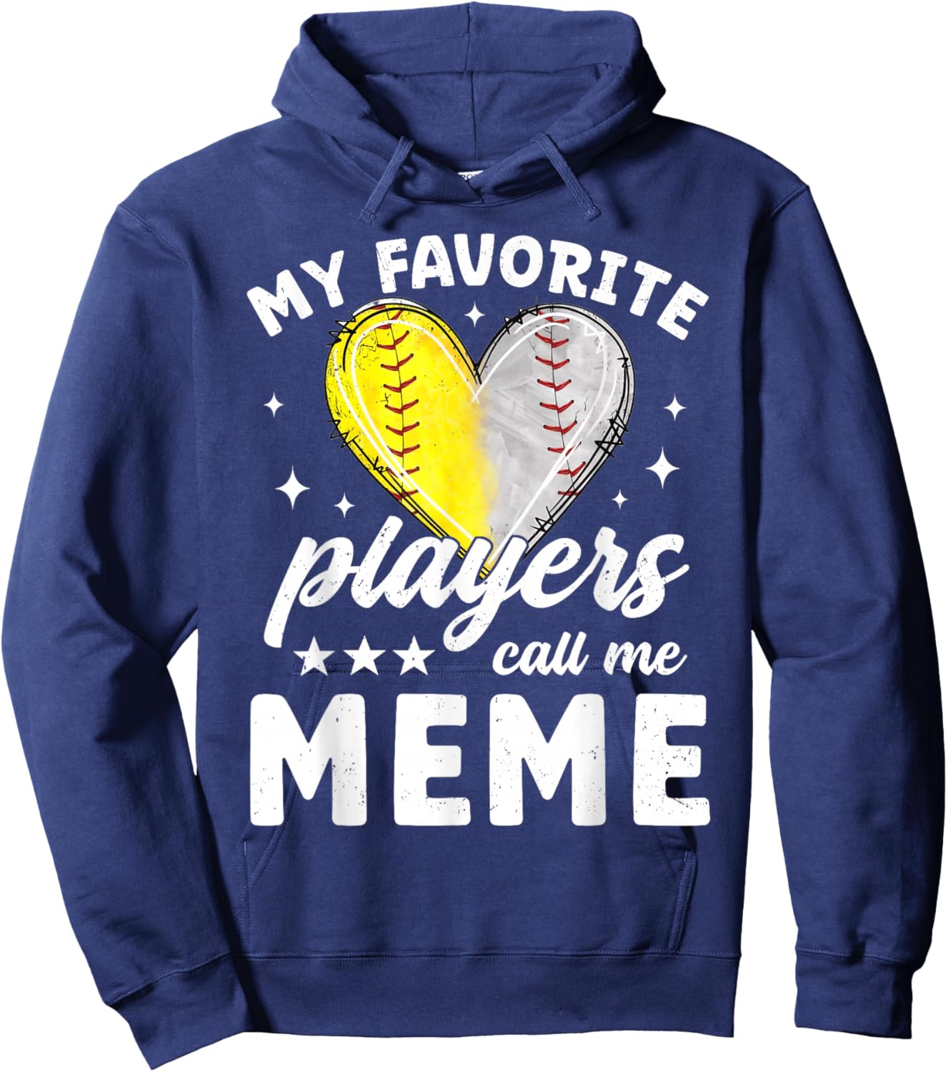 My Favorite Players Call Me Meme Softball Baseball Player Hoodie - Hoodie | Navy