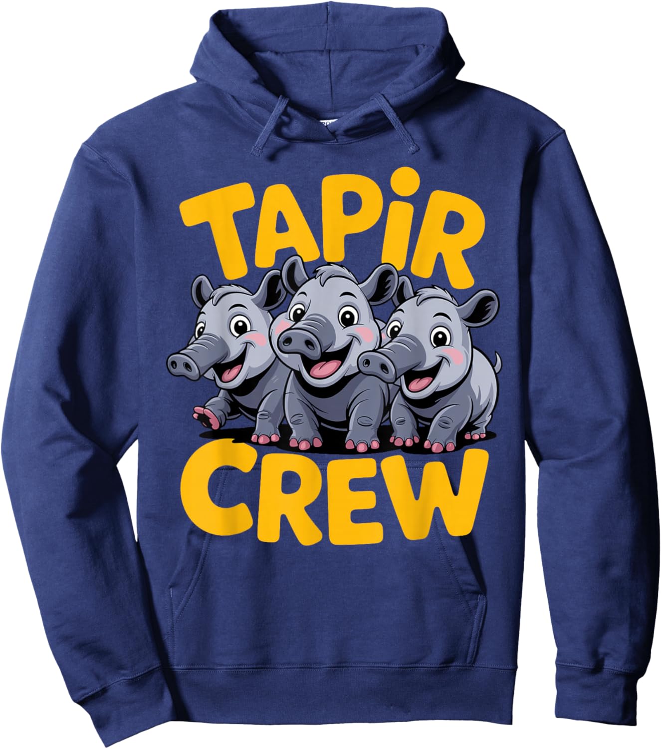 Nature Vivid Bold Exotic Awesome Unique Forest Vibrant Tapir Hoodie - Hoodie | Navy
