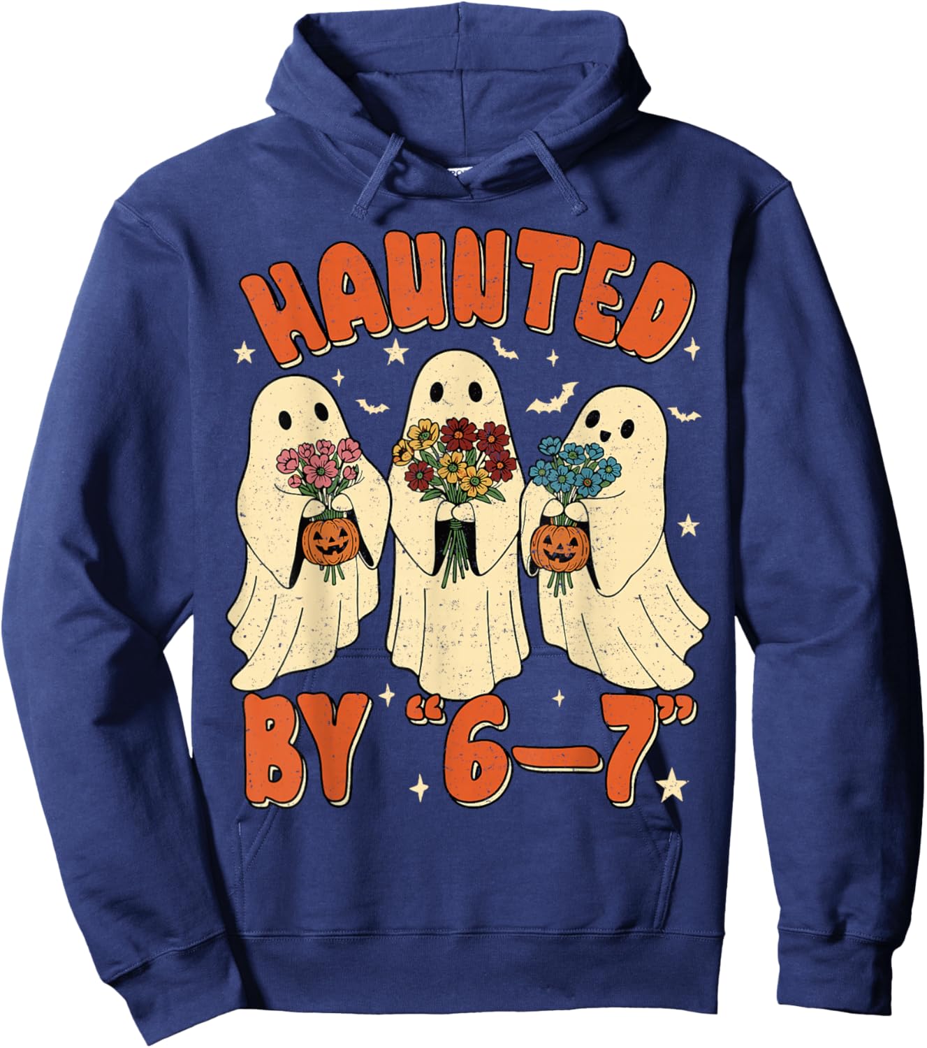 67 Meme Halloween Haunted by 6 7 Hoodie - Hoodie | Navy