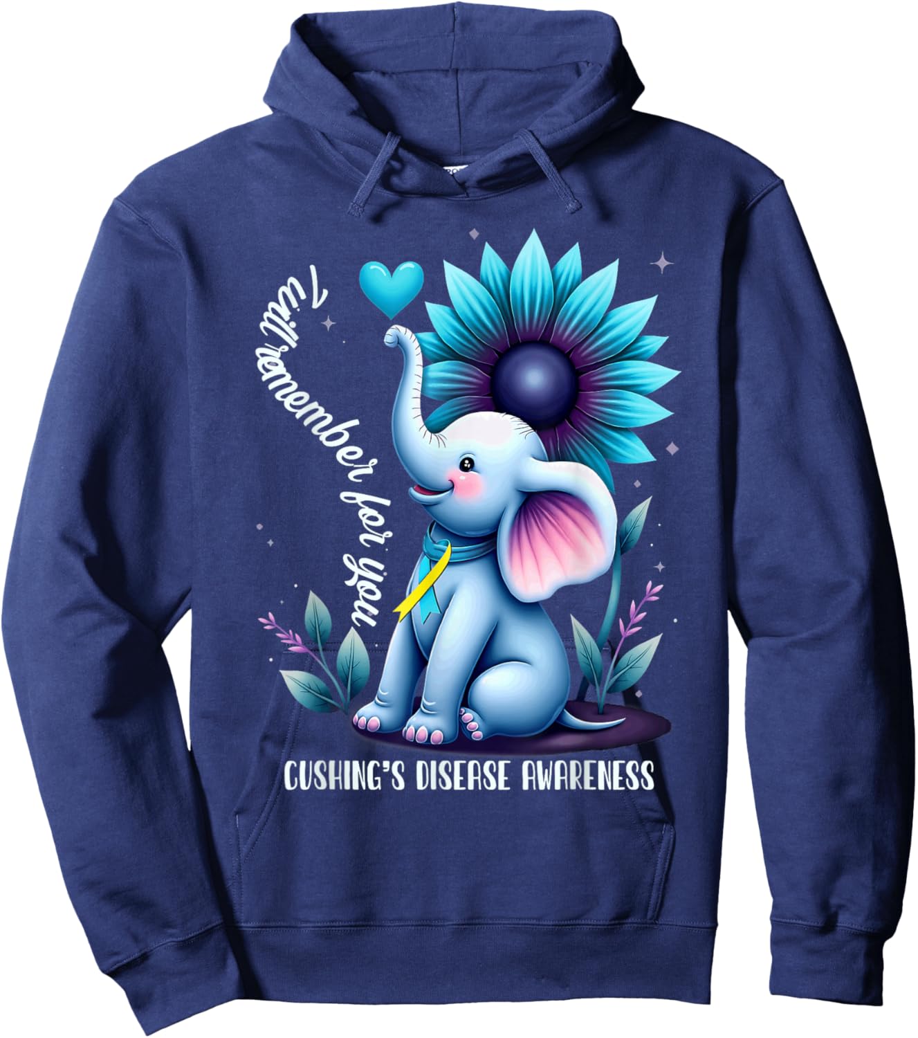 Elephant Cushing's Disease Awareness Hoodie - Hoodie | Navy
