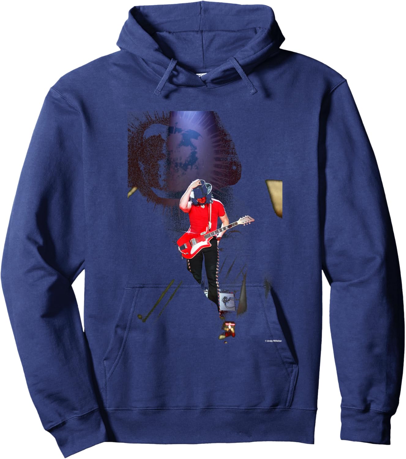 Jack White Stripes Live Seven Nation Army Andy Willsher Hoodie - Hoodie | Navy