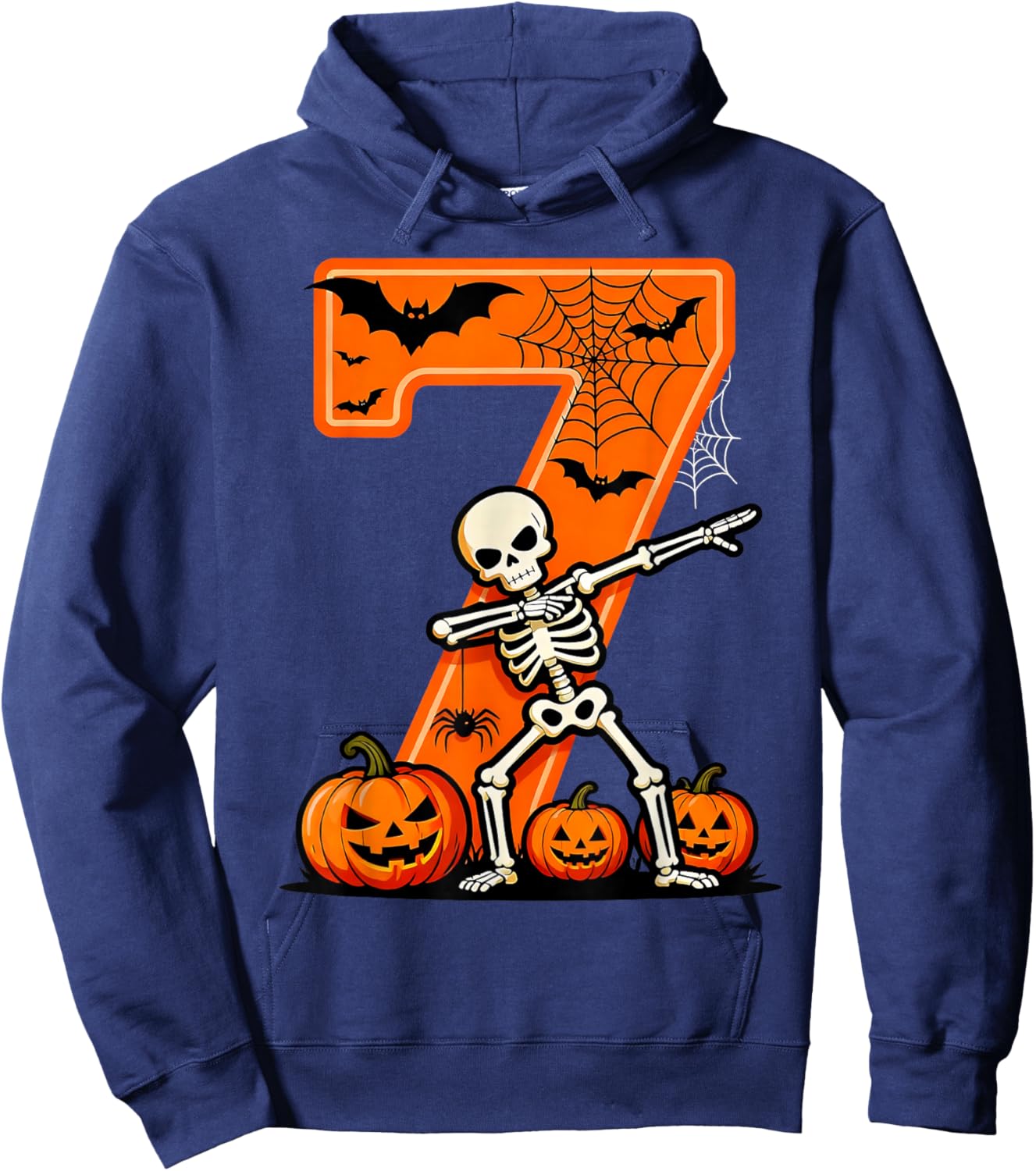 67 Six Seven Meme Couple Matching Skeleton Pumpkin Halloween Hoodie - Hoodie | Navy