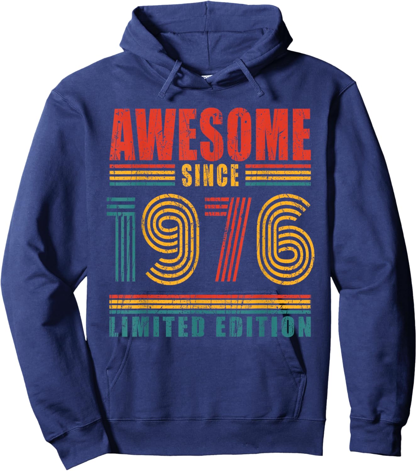 50th Birthday Awesome Since 1976 Vintage 50 Birthday Hoodie - Hoodie | Navy
