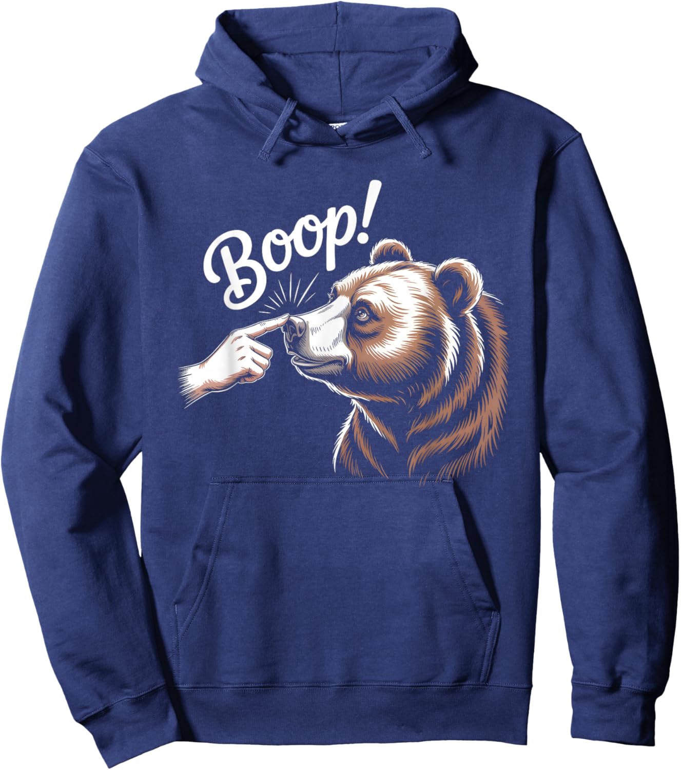 Bear Nose Boop Vintage Hoodie - Hoodie | Navy
