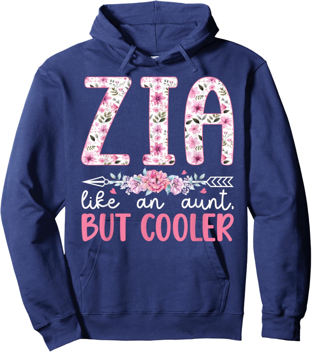 Zia Definition Zia Aunt Italian Aunt Zia Auntie Hoodie - Hoodie | Navy