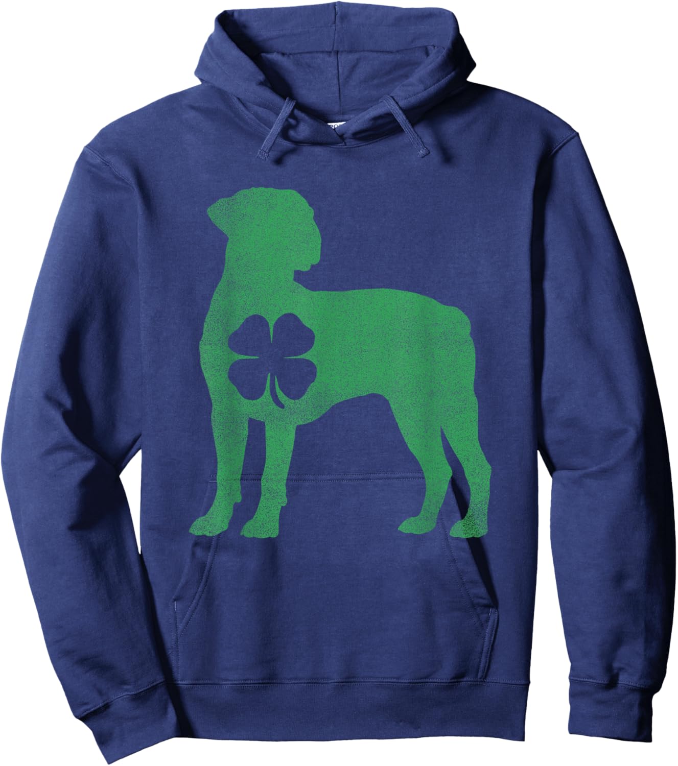 Bullmastiff Dog - Shamrock St. Patrick's Day Saint Paddy's Hoodie - Hoodie | Navy
