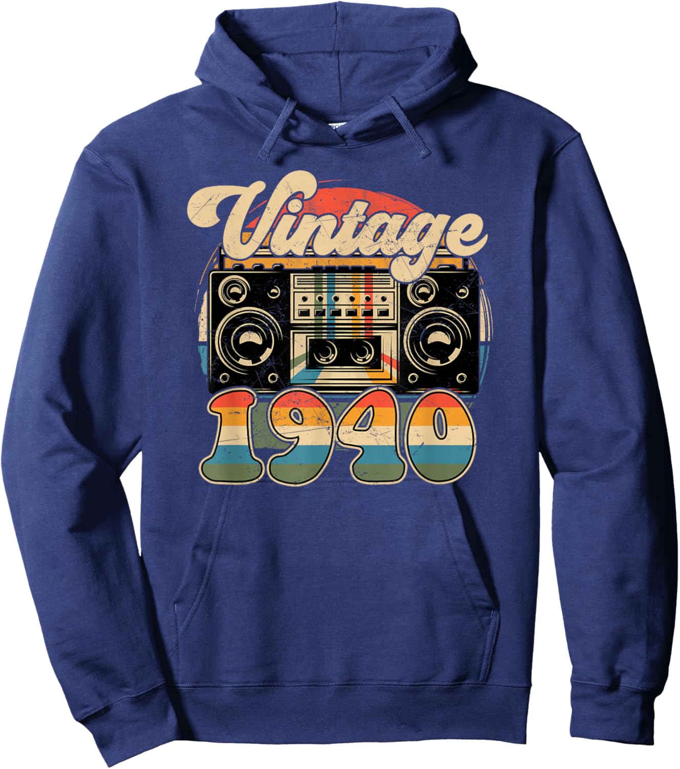 86th Birthday Retro Vintage 1940 Men Women Hoodie - Hoodie | Navy