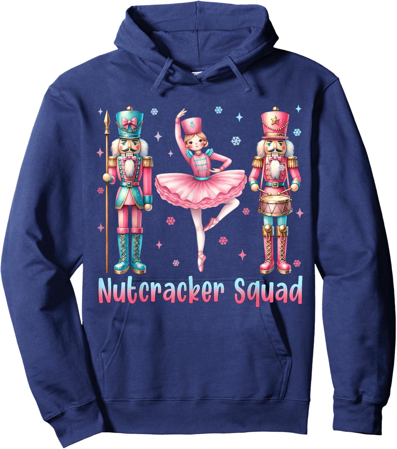 Nutcracker Squad Ballet Dance Merry Christmas Women Kid Girl Hoodie - Hoodie | Navy