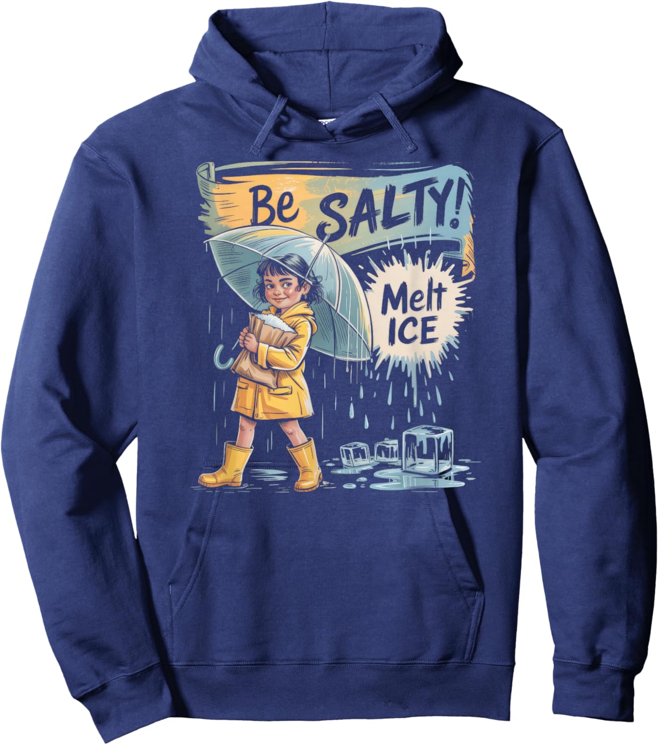 Be Salty Melt Ice Hoodie - Hoodie | Navy