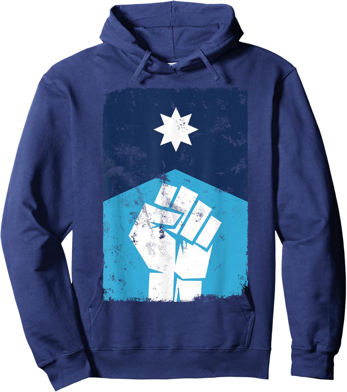 Resist Minnesota Rebel New Flag Distressed Minnesota Resista Hoodie - Hoodie | Navy