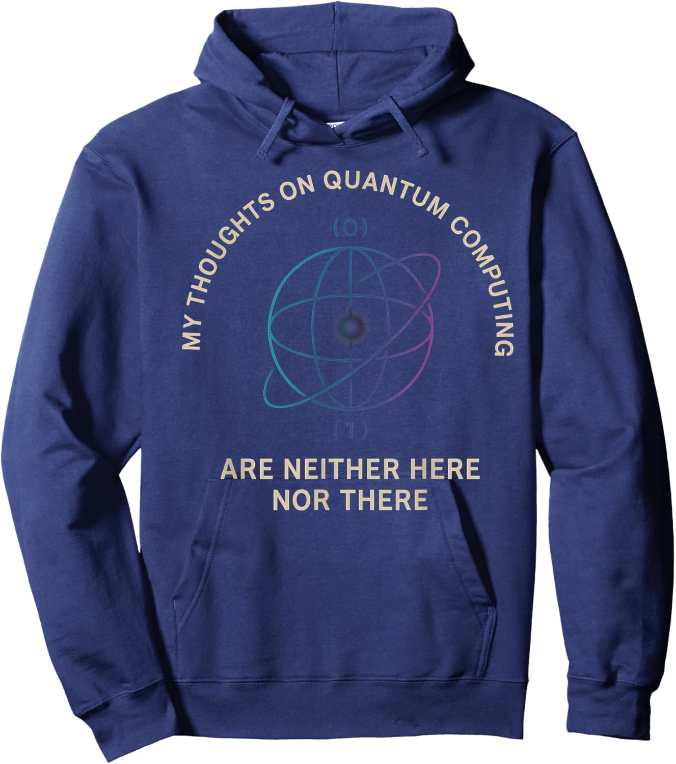 HT STEM Gift Teacher Professor Student Quantum Computing Hoodie - Hoodie | Navy