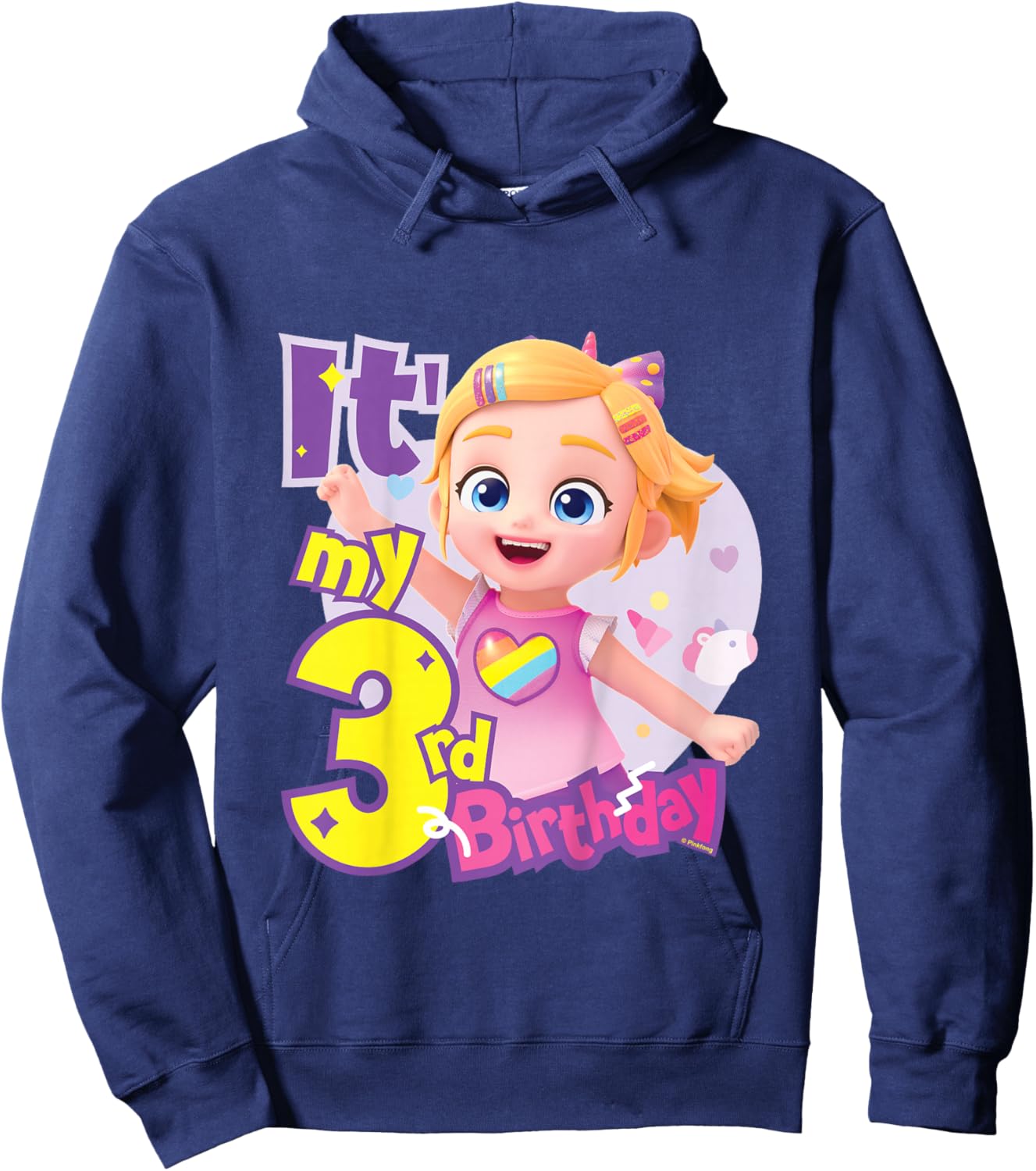 Bebefinn Bora It' My 3rd Birthday Girl Kids Hoodie - Hoodie | Navy