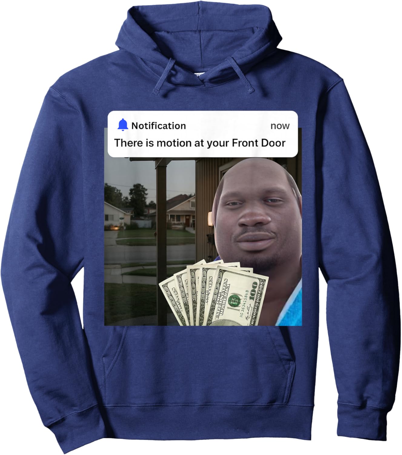 Dequavious Pork Funny Memes Internet Memes Brainrot Memes Hoodie - Hoodie | Navy