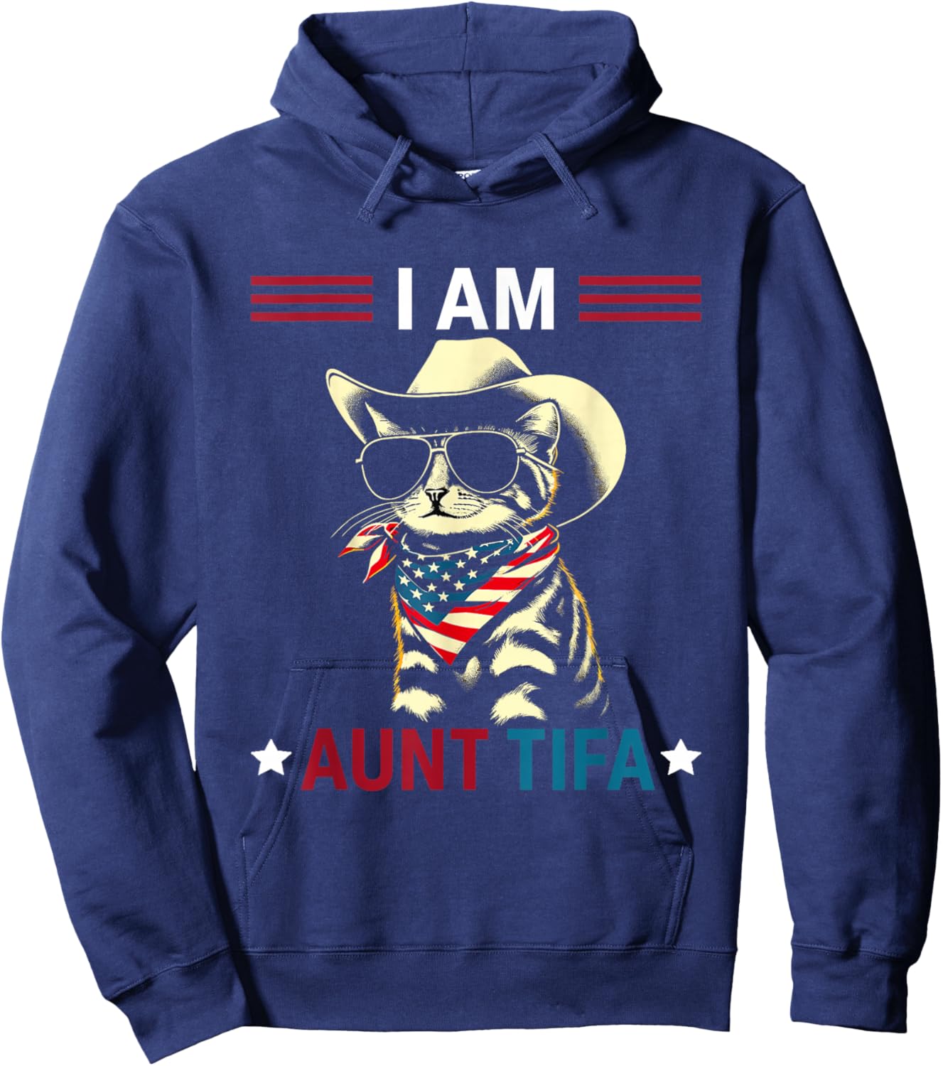 I Am Aunt Tifa Cat American Hoodie - Hoodie | Navy