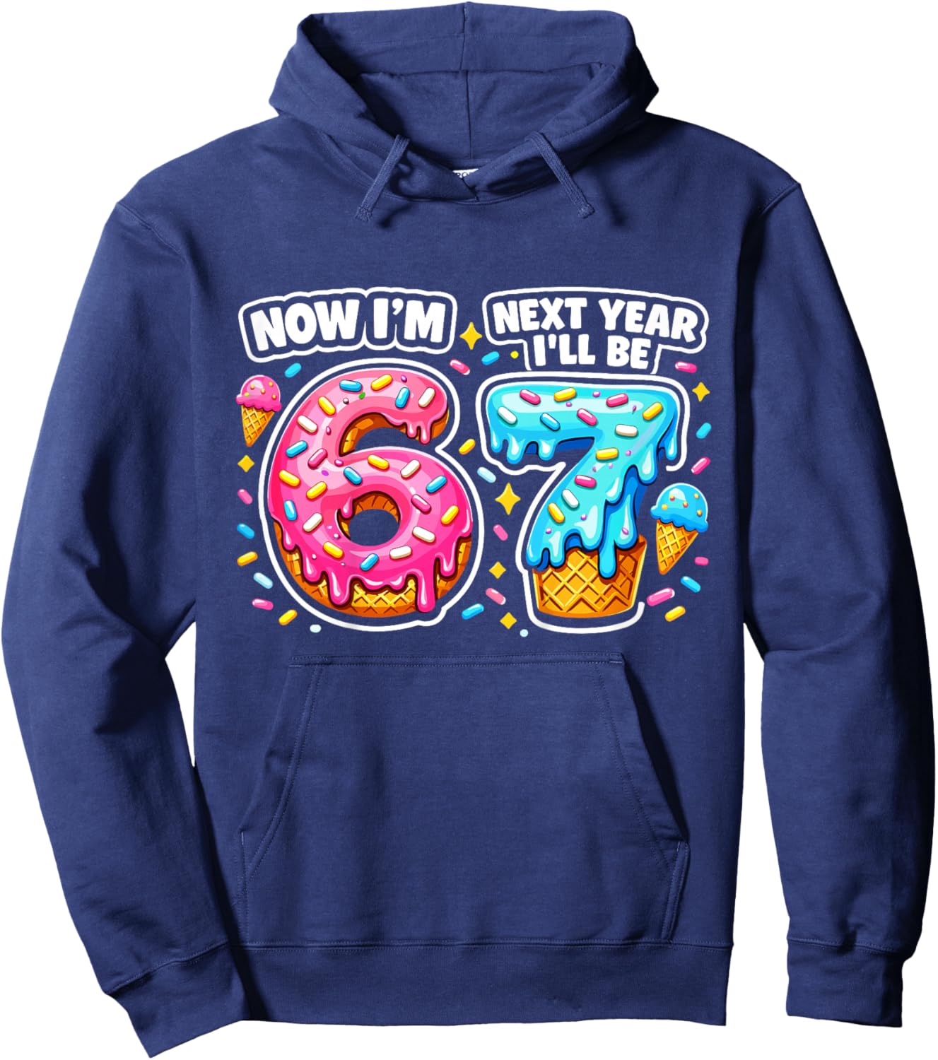 6 Year Old Birthday Boys Kids Now I'm 6 Next Year I'll be 7 Hoodie - Hoodie | Navy