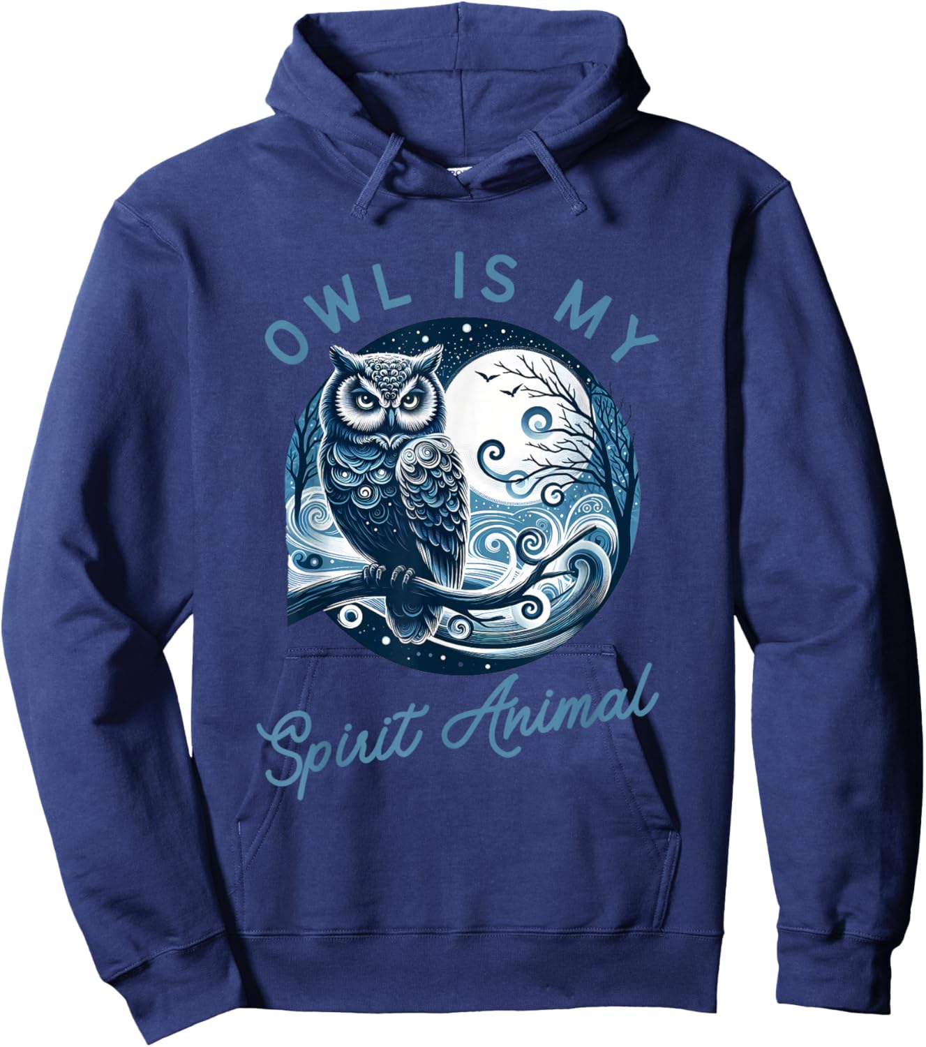 Owl is My Spirit Animal Apparel for Wisdom Seekers Hoodie - Hoodie | Navy