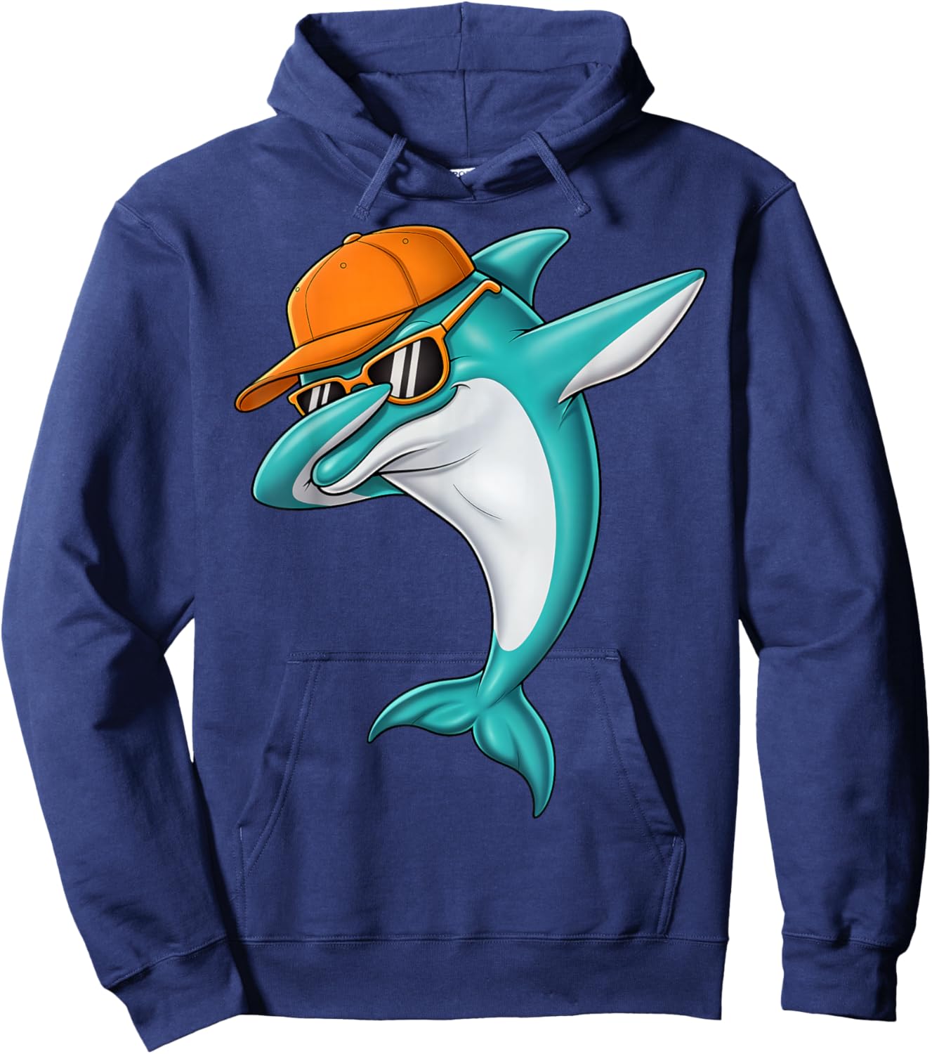 Dolphin Dabbing Women Youth Toddler Kids Boys Girls Hoodie - Hoodie | Navy
