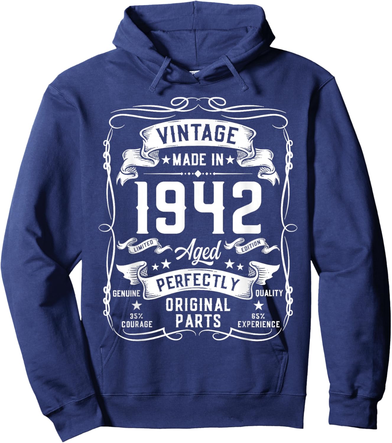 Vintage 1942 84yr 84th Birthday Gifts 84 Years Old Hoodie - Hoodie | Navy