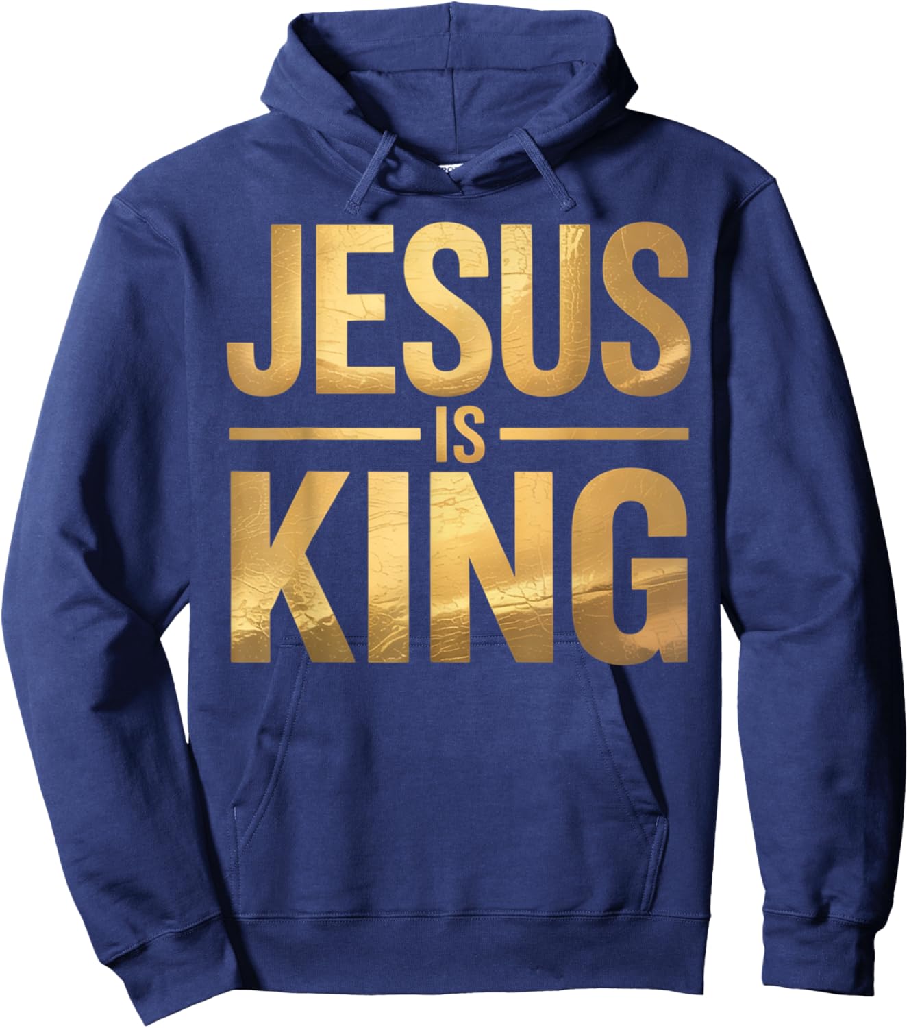 Jesus is King Christian Men Hoodie - Hoodie | Navy
