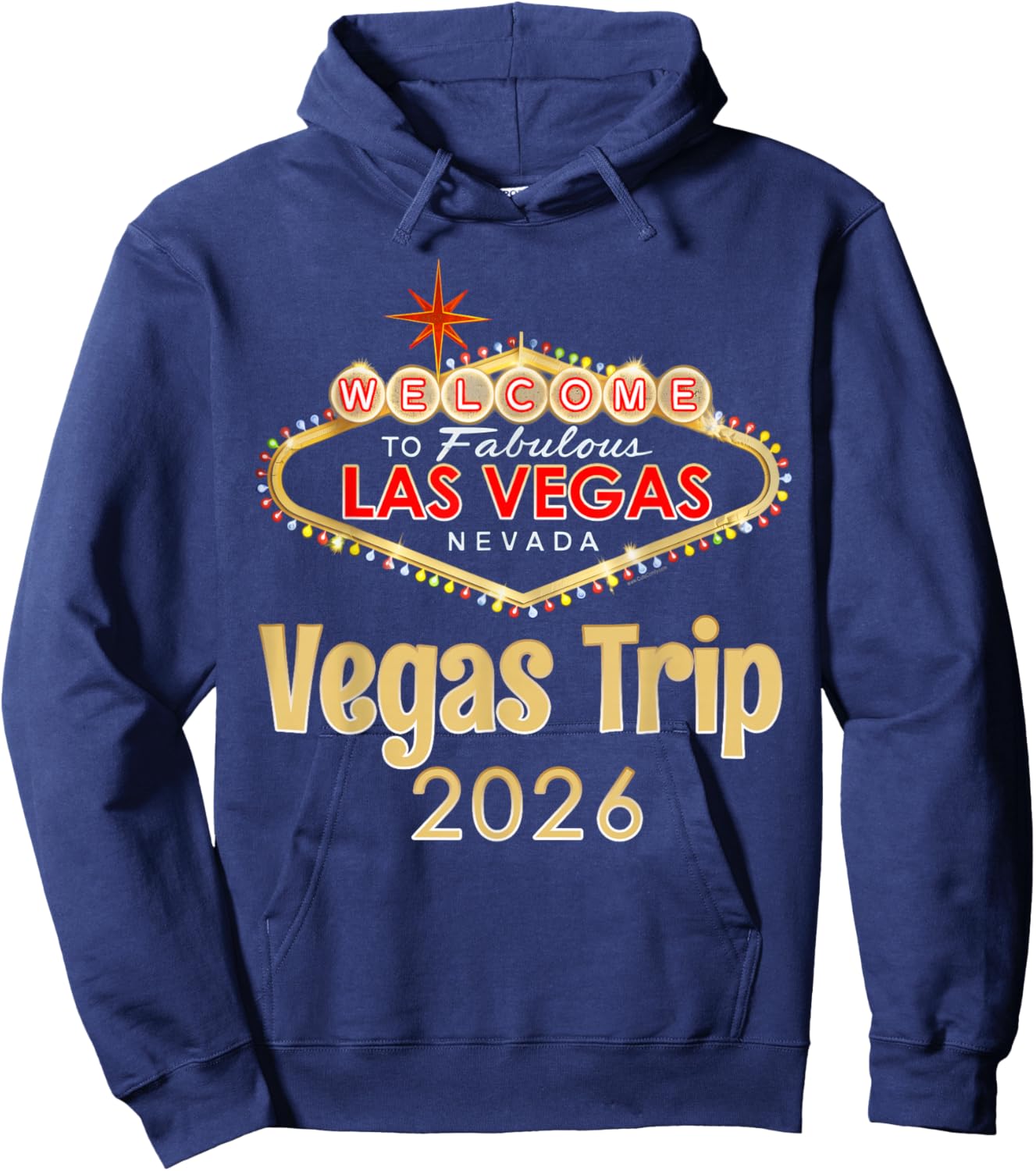 Welcome to Fabulous Las Vegas Nevada Retro Vegas Trip 2026 Hoodie - Hoodie | Navy