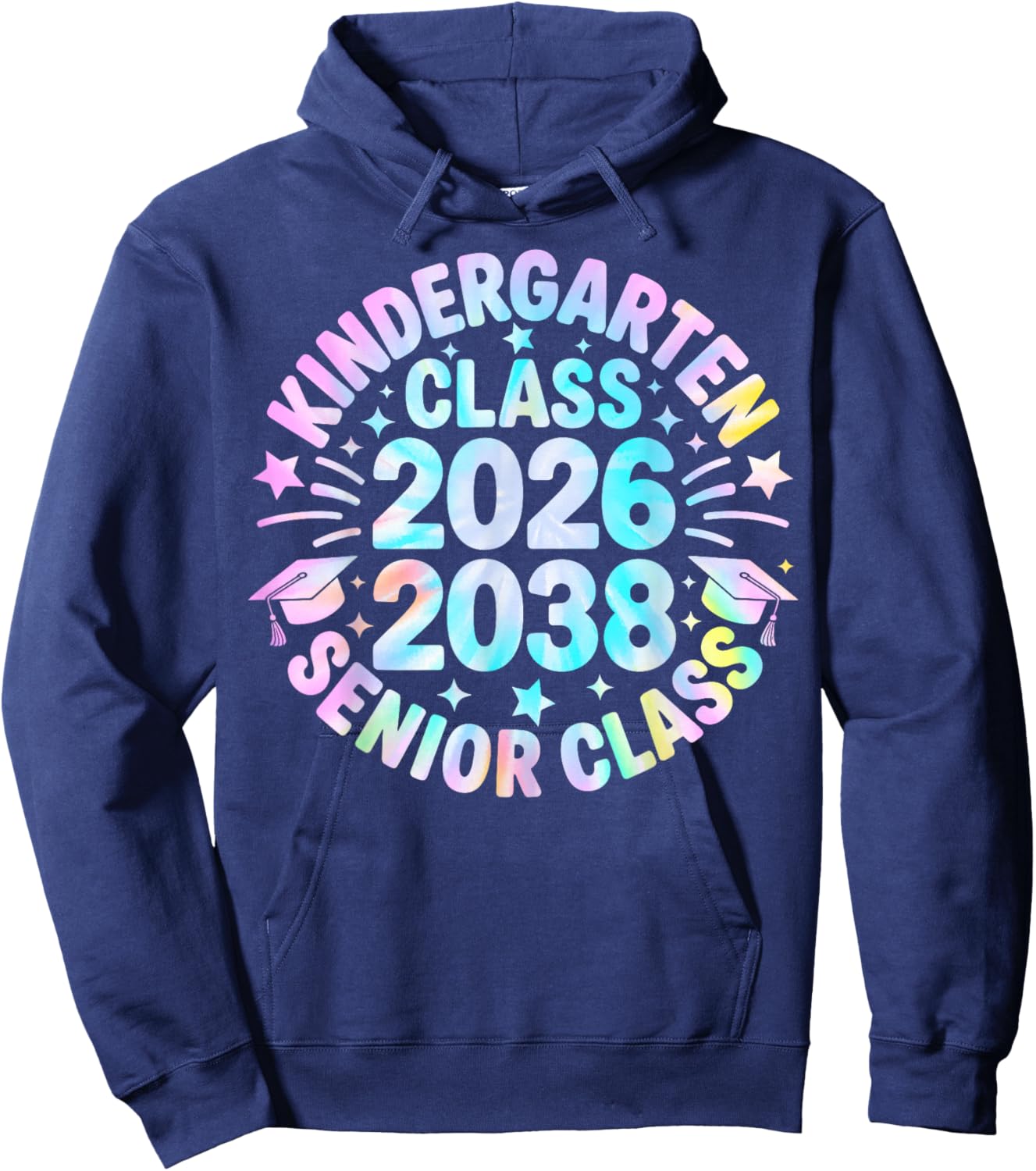 Kindergarten Graduation Class of 2026 Senior 2038 Class Hoodie - Hoodie | Navy