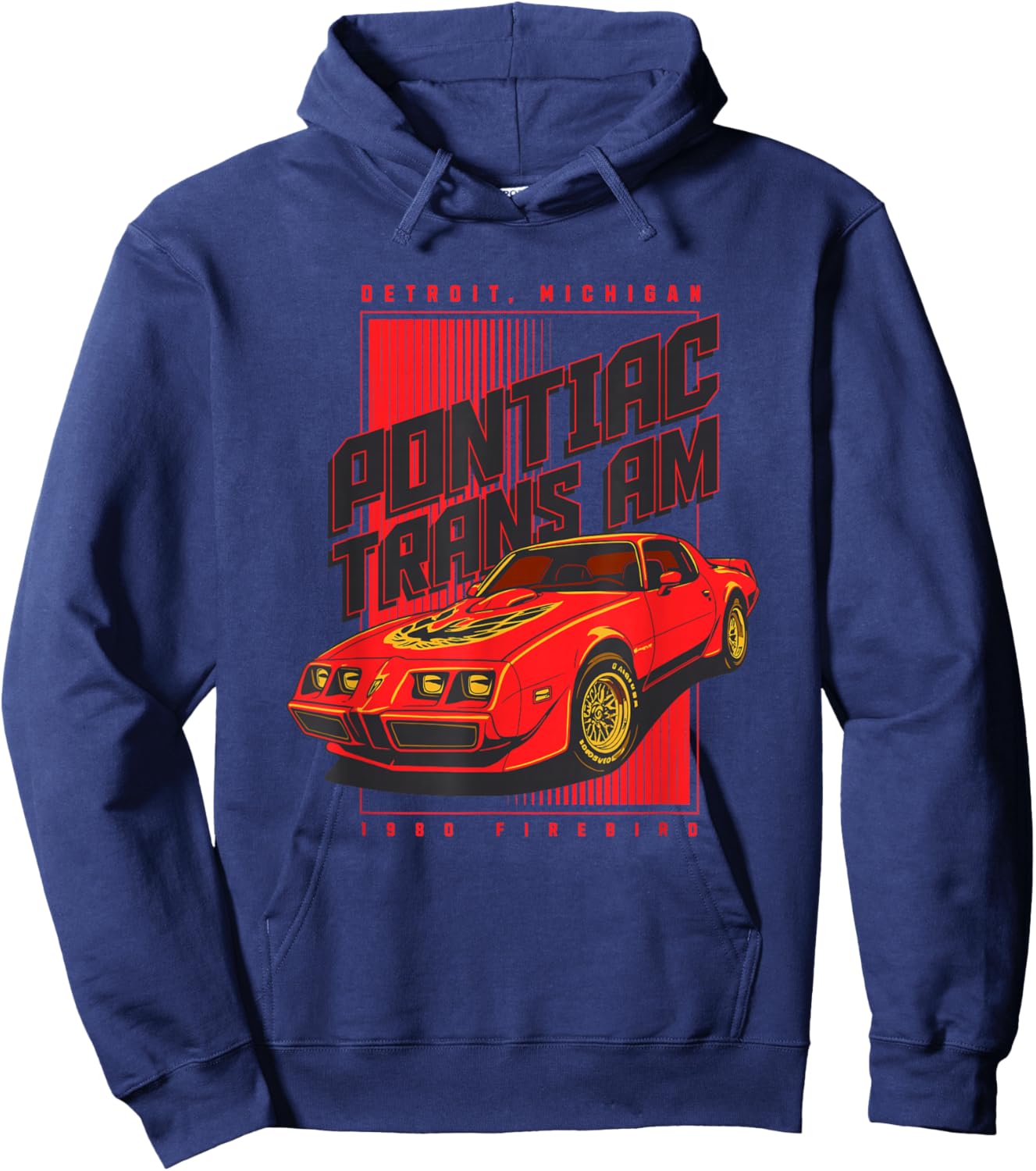 Trans Am Pontiac Firebird 1980 Detroit Classic Muscle Hoodie - Hoodie | Navy