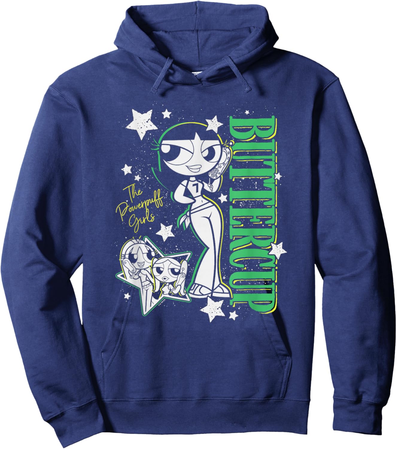 The Powerpuff Girls Teenager Buttercup Y2K Style Poster Hoodie - Hoodie | Navy