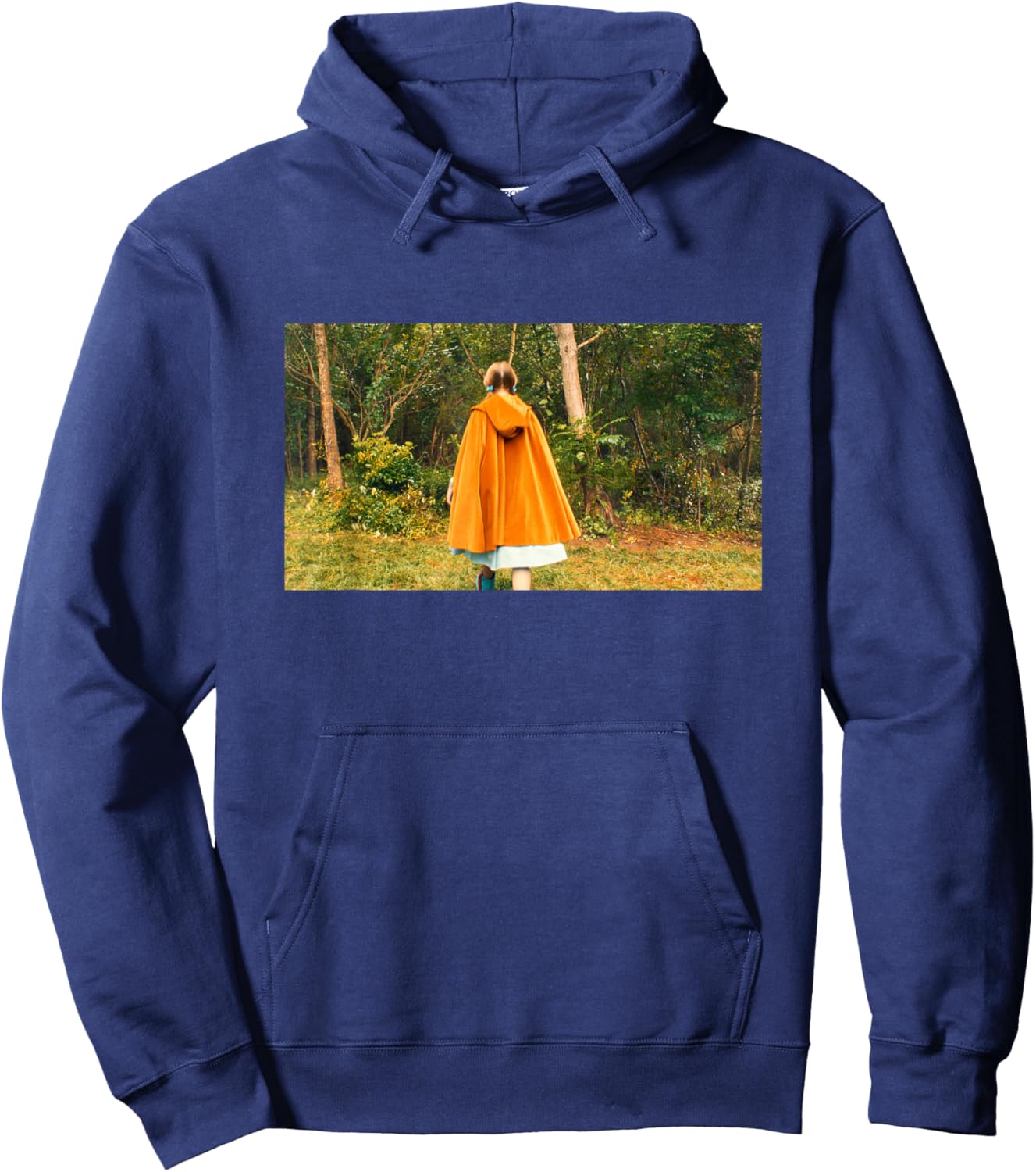 Stranger Things Holly Wheeler Orange Cape Into The Forest Hoodie - Hoodie | Navy