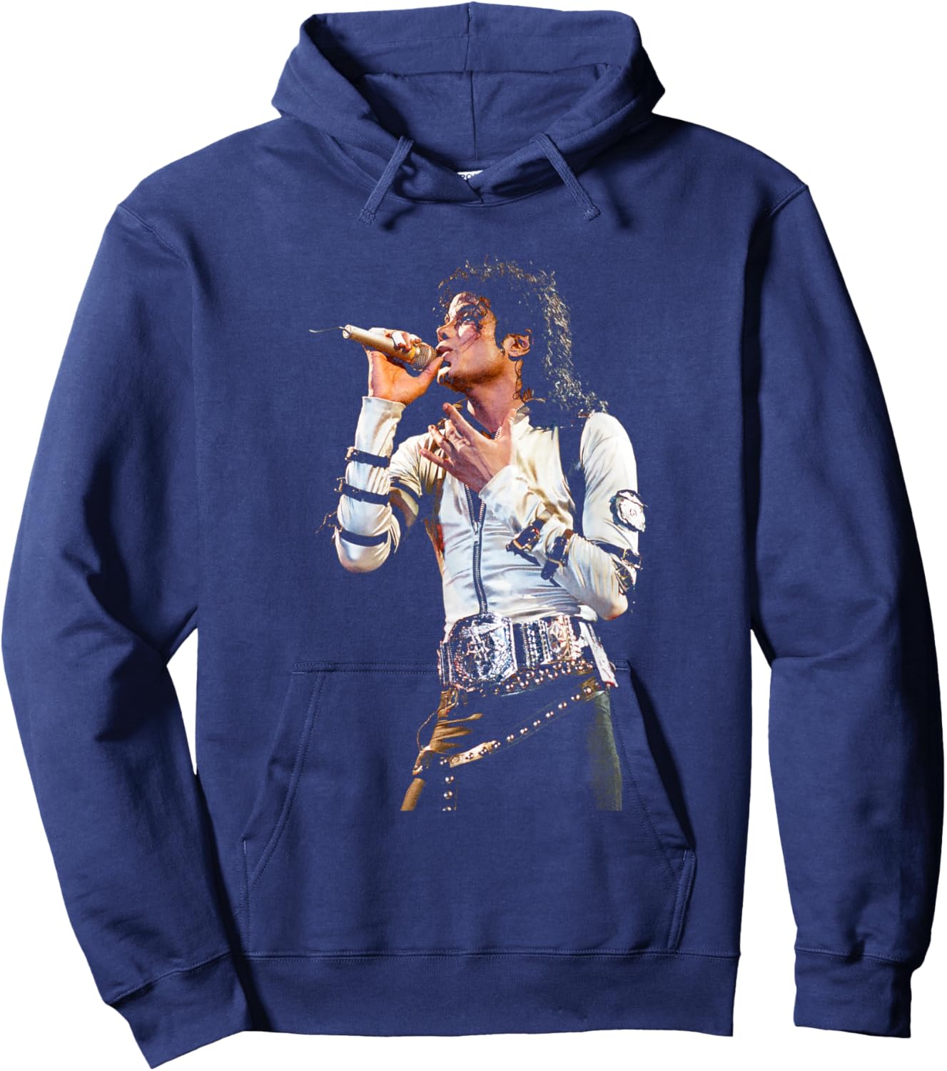 Michael Jackson Singing Live Bad World Tour 1988 Hoodie - Hoodie | Navy