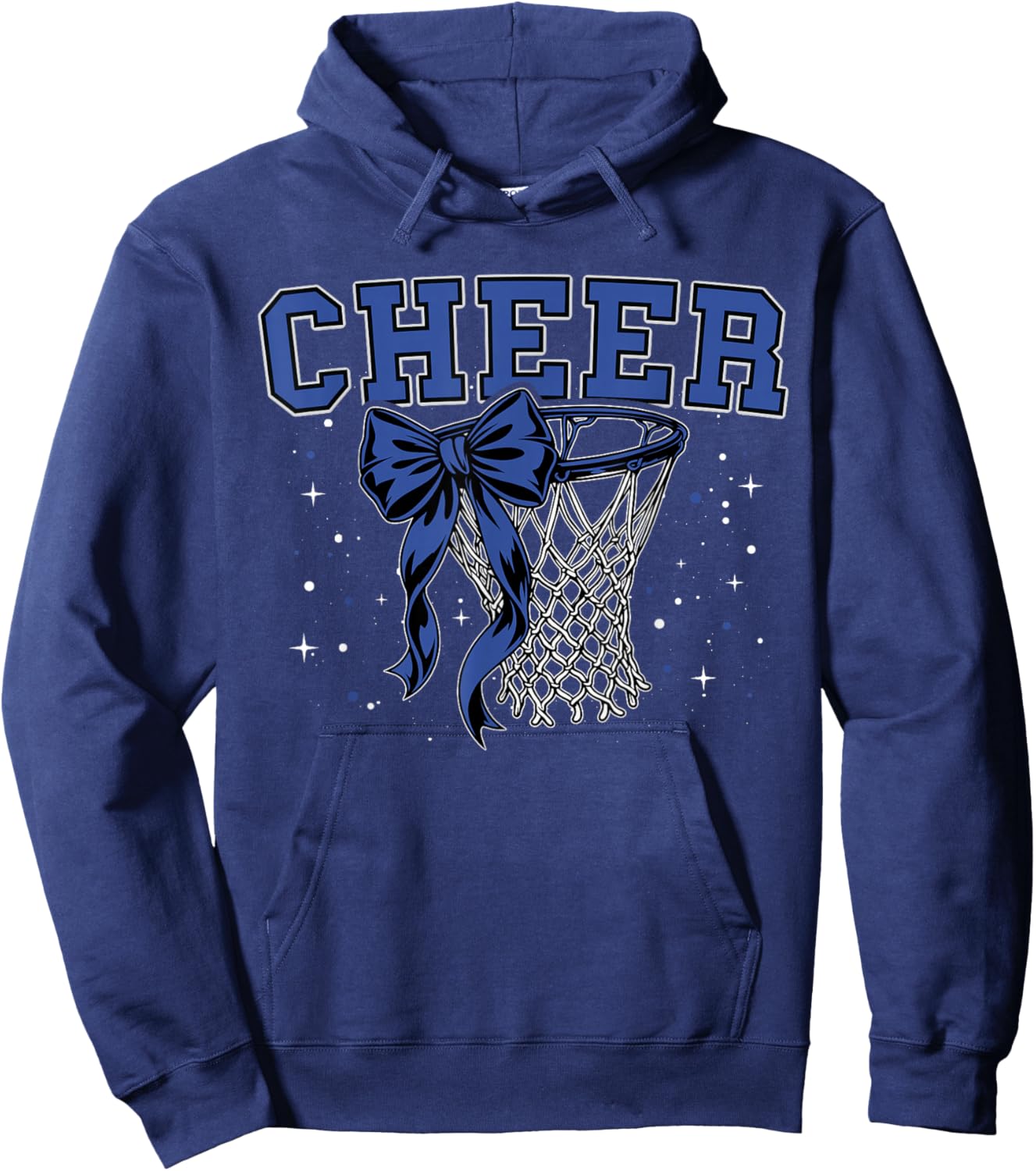 Blue Basketball Cheer Squad Team Sport Game Cheerleading Hoodie - Hoodie | Navy
