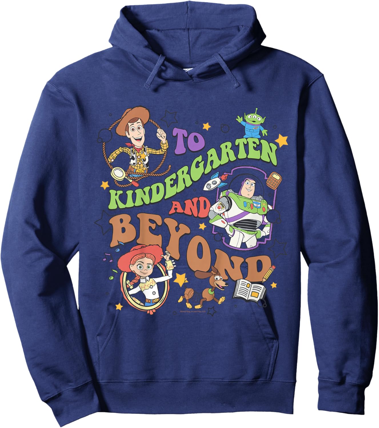 Disney Pixar Toy Story to Kindergarten and Beyond Retro Text Hoodie - Hoodie | Navy