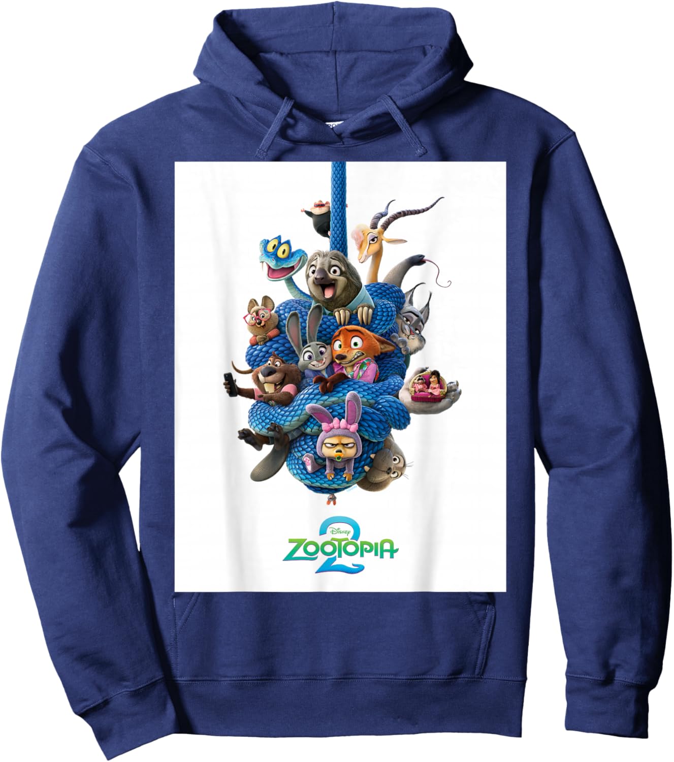 Disney Zootopia 2 Gary De'Snake Tangle Official Poster Art Hoodie - Hoodie | Navy