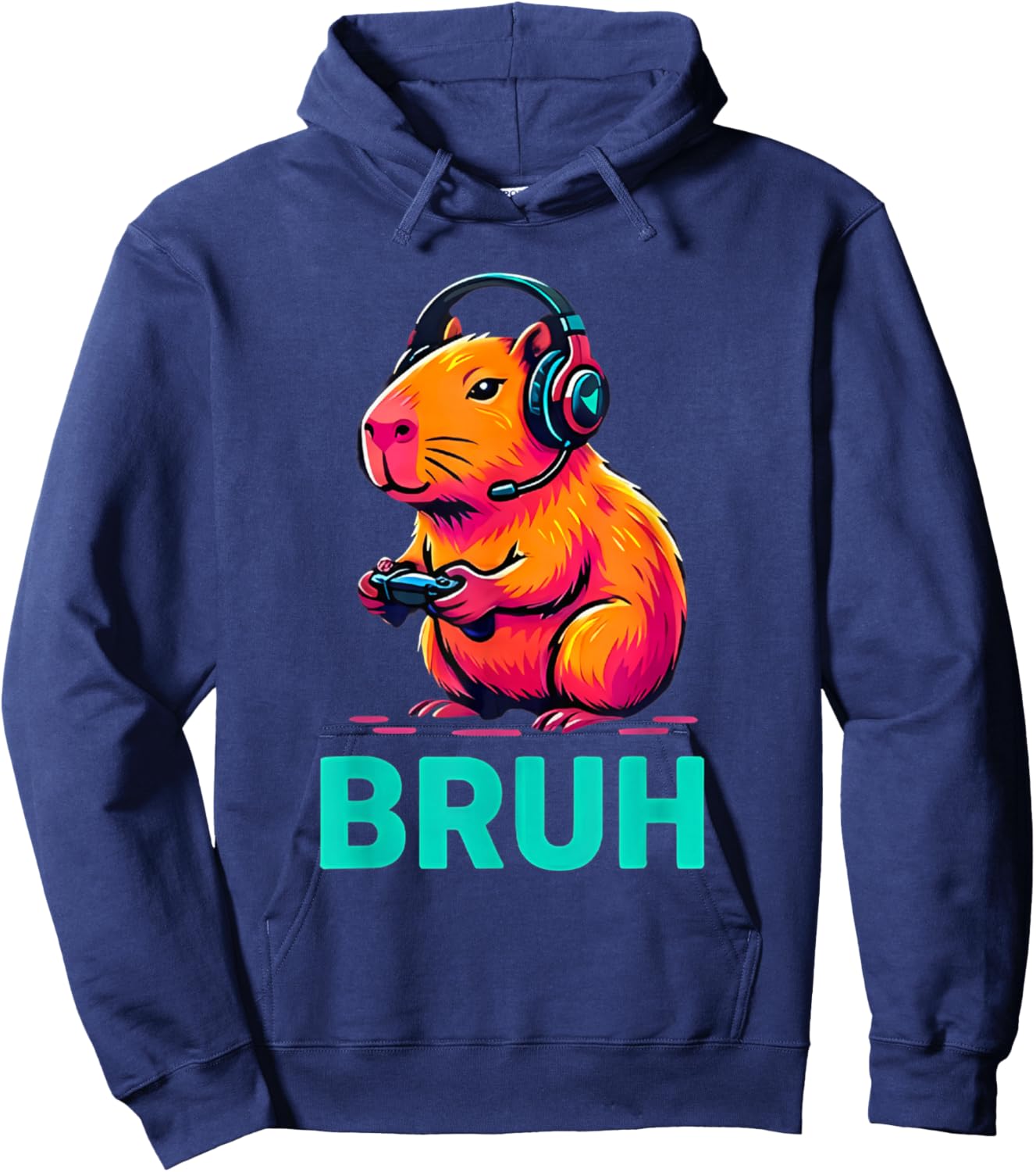 Bruh Capybaras Bruh Video Games Boys Capybara Hoodie - Hoodie | Navy